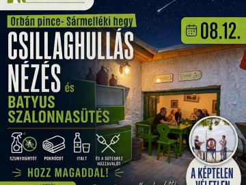 Csillaghullás és Batyus Szalonnasütés a Sármelléki-hegyen!